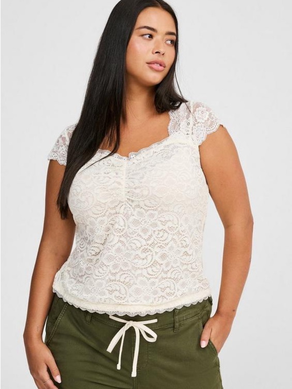 Torrid Lace Sweetheart Tank Top